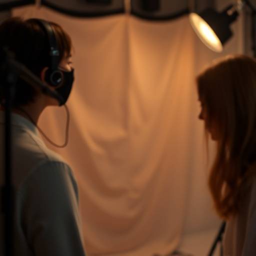 Intimate portrait studio with various backdrops