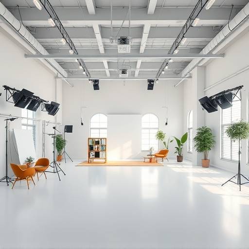 Open studio floor plan, ideal for large-scale productions and creative sets